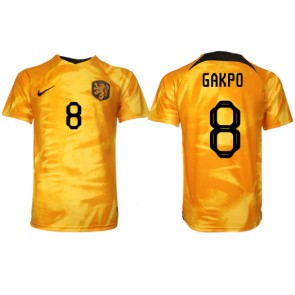 Holland Cody Gakpo #8 Hjemmebanetrøje VM 2022 Kort ærmer